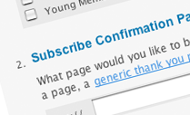 Allow people to subscribe and unsubscribe through your web site